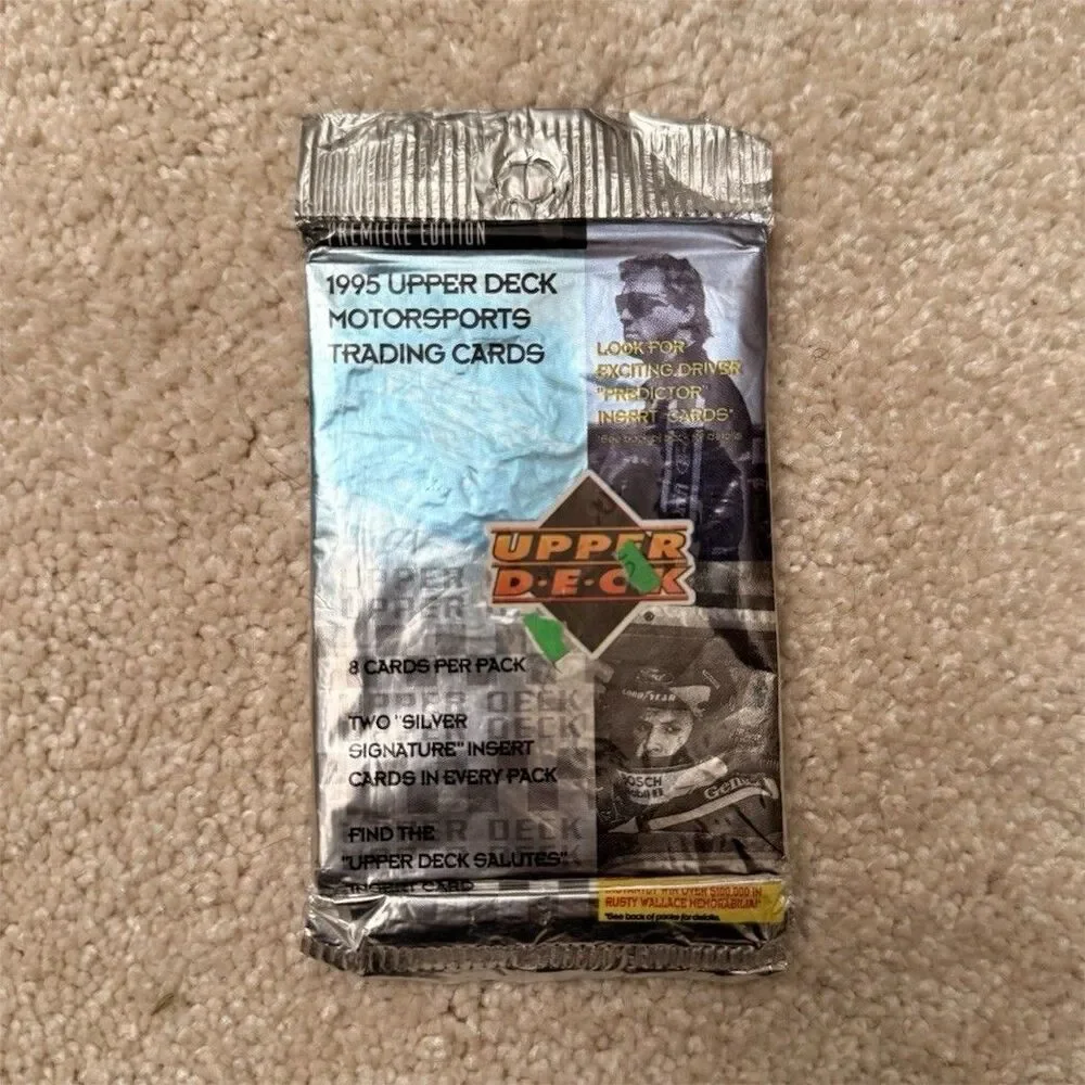 Upper Deck 1995 Motorsports NASCAR Trading Cards Sealed Pack, 8 Cards